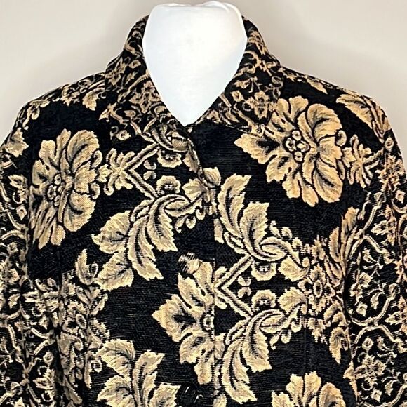 Coldwater creek Rococo Brocade Tapestry Button Front Unstructured Blazer Jacket - Picture 2 of 8